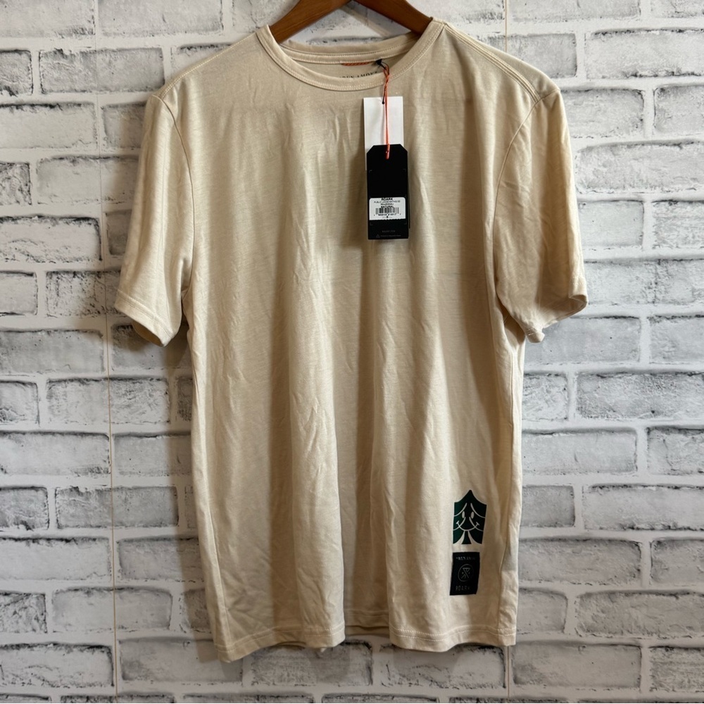NWT! Adult sized ROARK run amok Pubic Lands tan short sleeve t-shirt Small - Picture 2 of 6